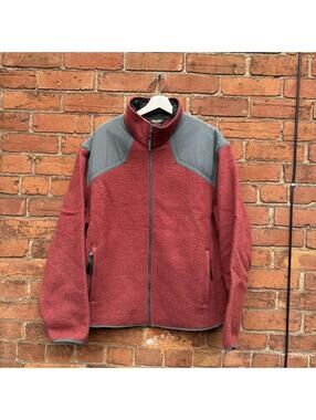 Woolrich Men's Red and Burgundy Jacket